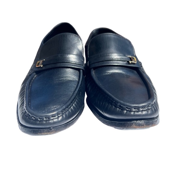 Mens Vintage Fendi Black Leather Loafers with 1” heel for added height Size 9.5 - Picture 3 of 12